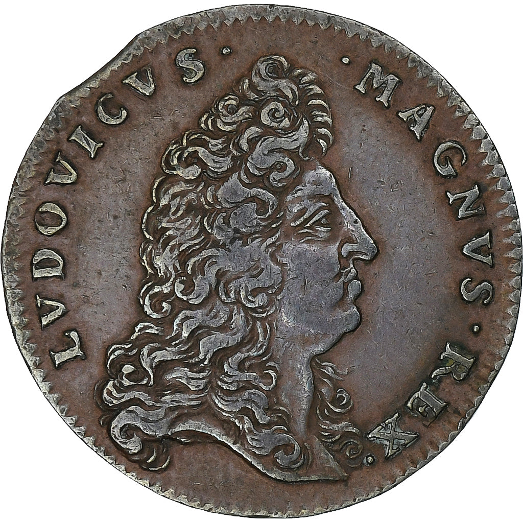 France, Token, Louis XIV, Défaite espagnole à Carthagène, Copper, AU(50-53)