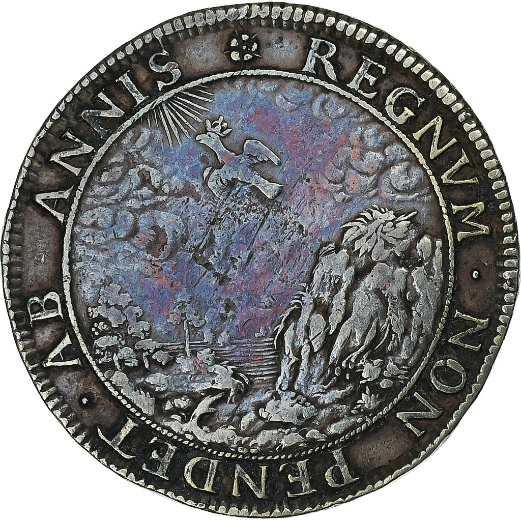 France, Token, Louis XIV, Regnum Non Pendet, 1644, Copper, EF(40-45)