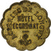 France, Aciéries de Longwy, Hôtel Economat, 20 Centimes, 1883, TTB, Laiton