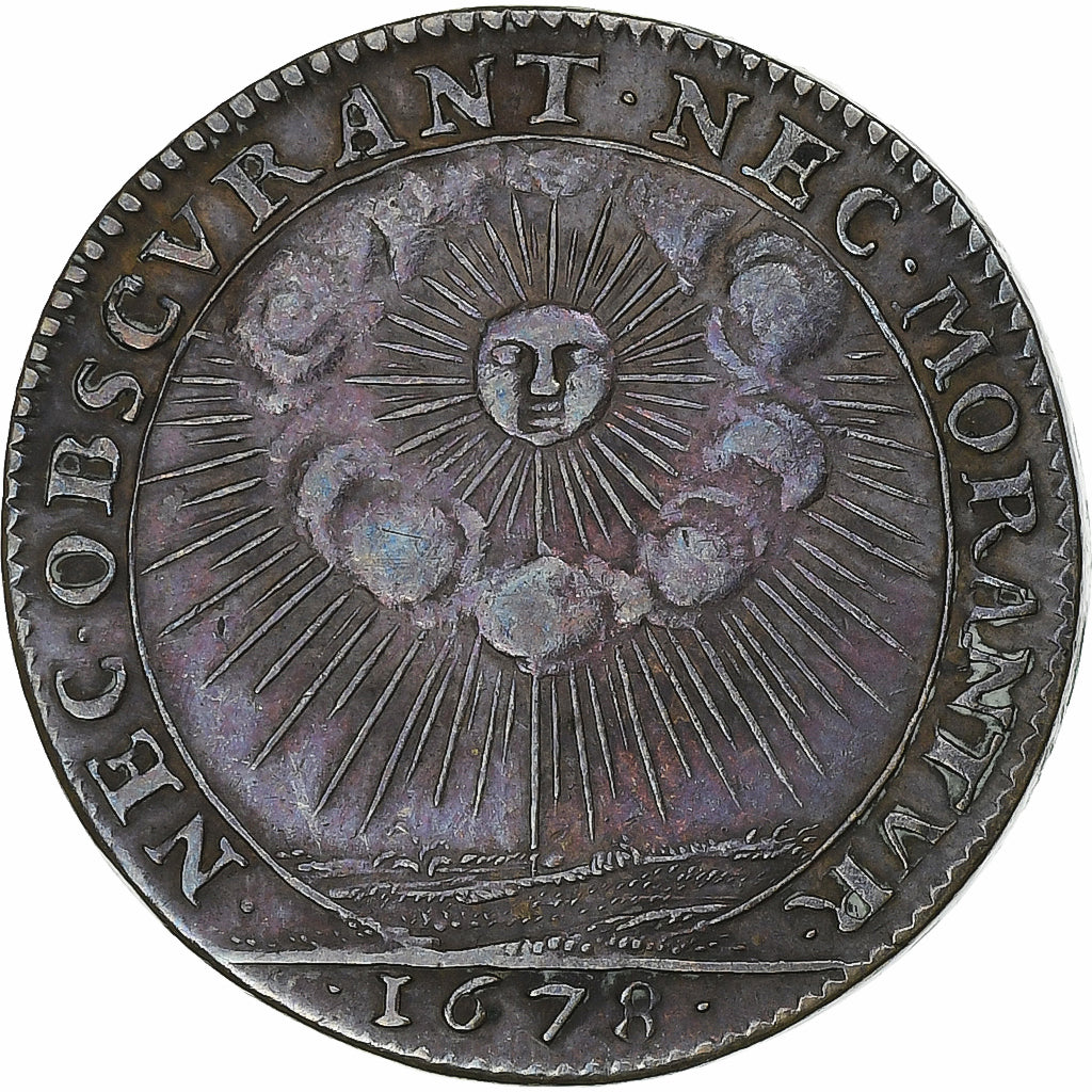 France, Token, Louis XIV, 1678, Copper, AU(50-53), Feuardent:12675