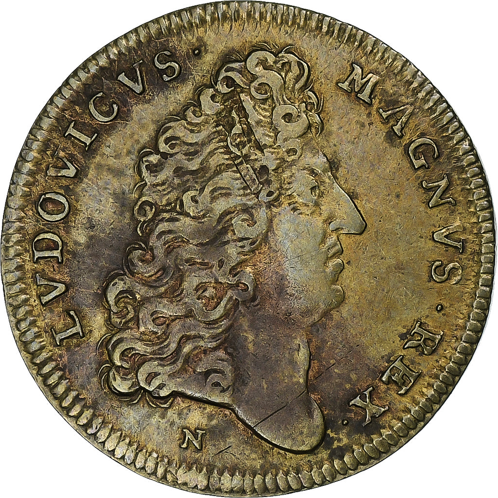France, Token, Louis XIV, 1678, Copper, AU(50-53), Feuardent:12675