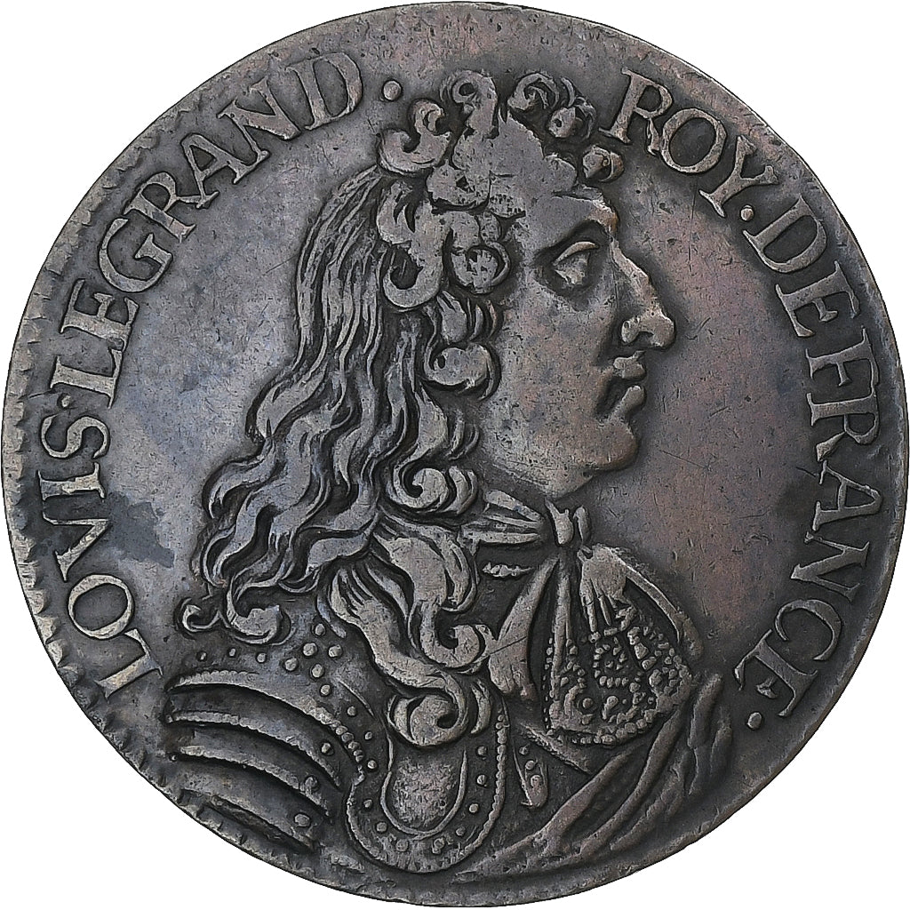 France, Jeton, Louis XIV, Ex Lilio Lilia, Cuivre, TTB+, Feuardent:12717
