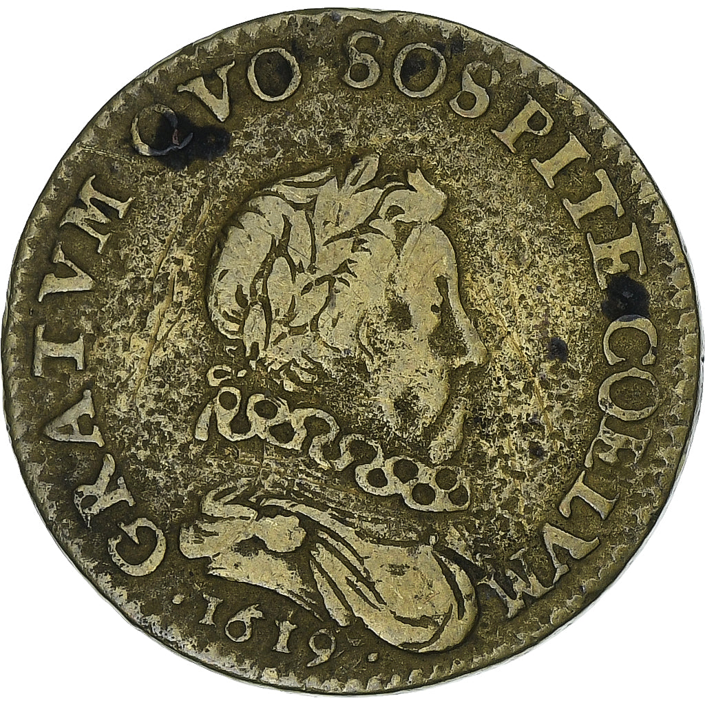 France, Jeton, Louis XIII, Remerciements au Roi, 1619, Laiton, TB+