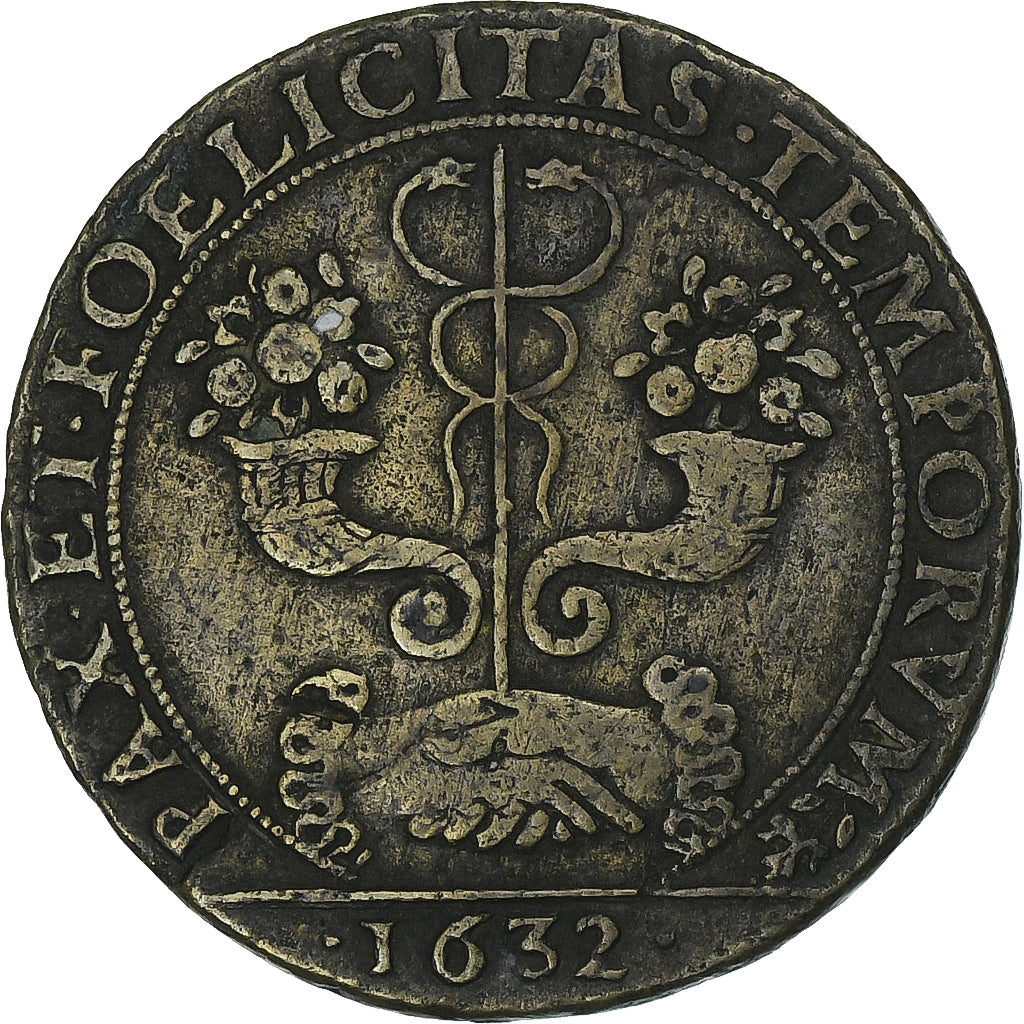 France, Token, Louis XIII, La foi, 1632, Brass, EF(40-45), Feuardent:12179