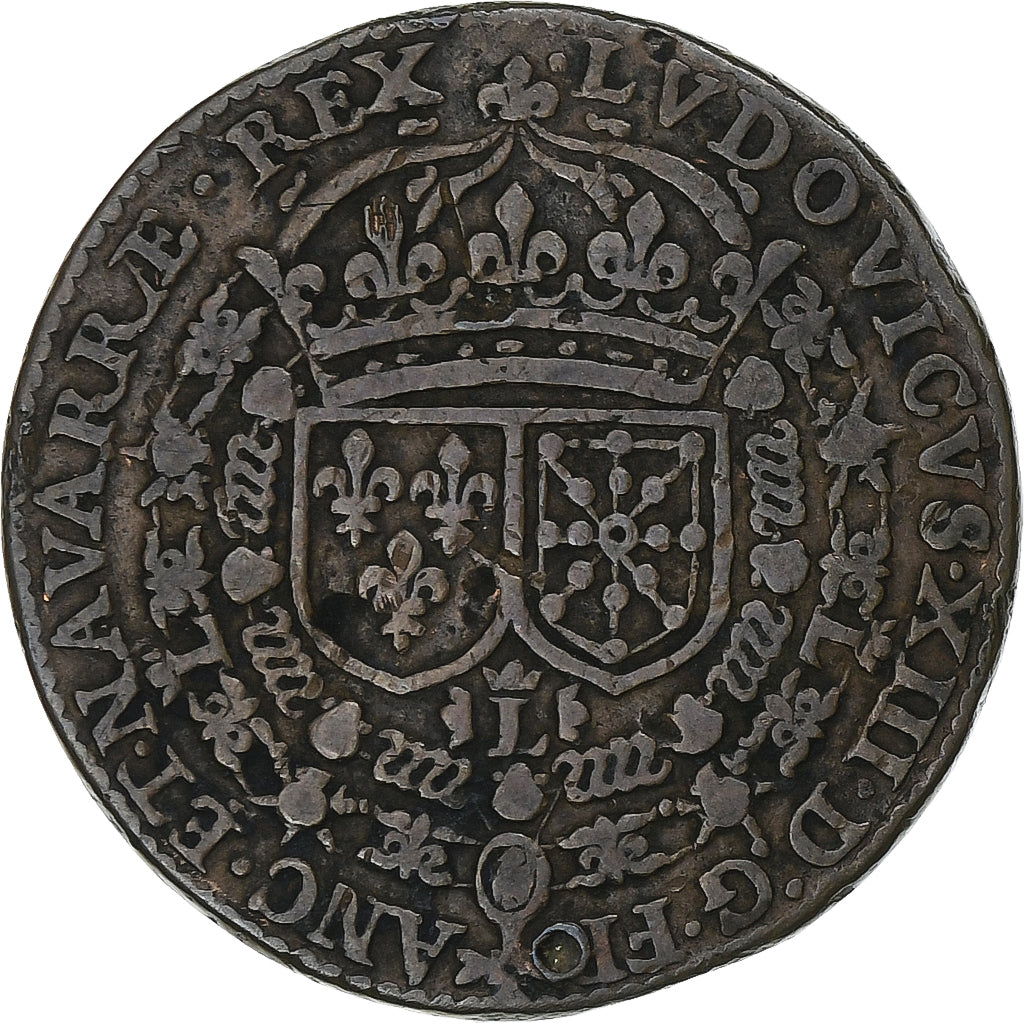 France, Token, Louis XIII, Copper, VF(30-35), Feuardent:15153