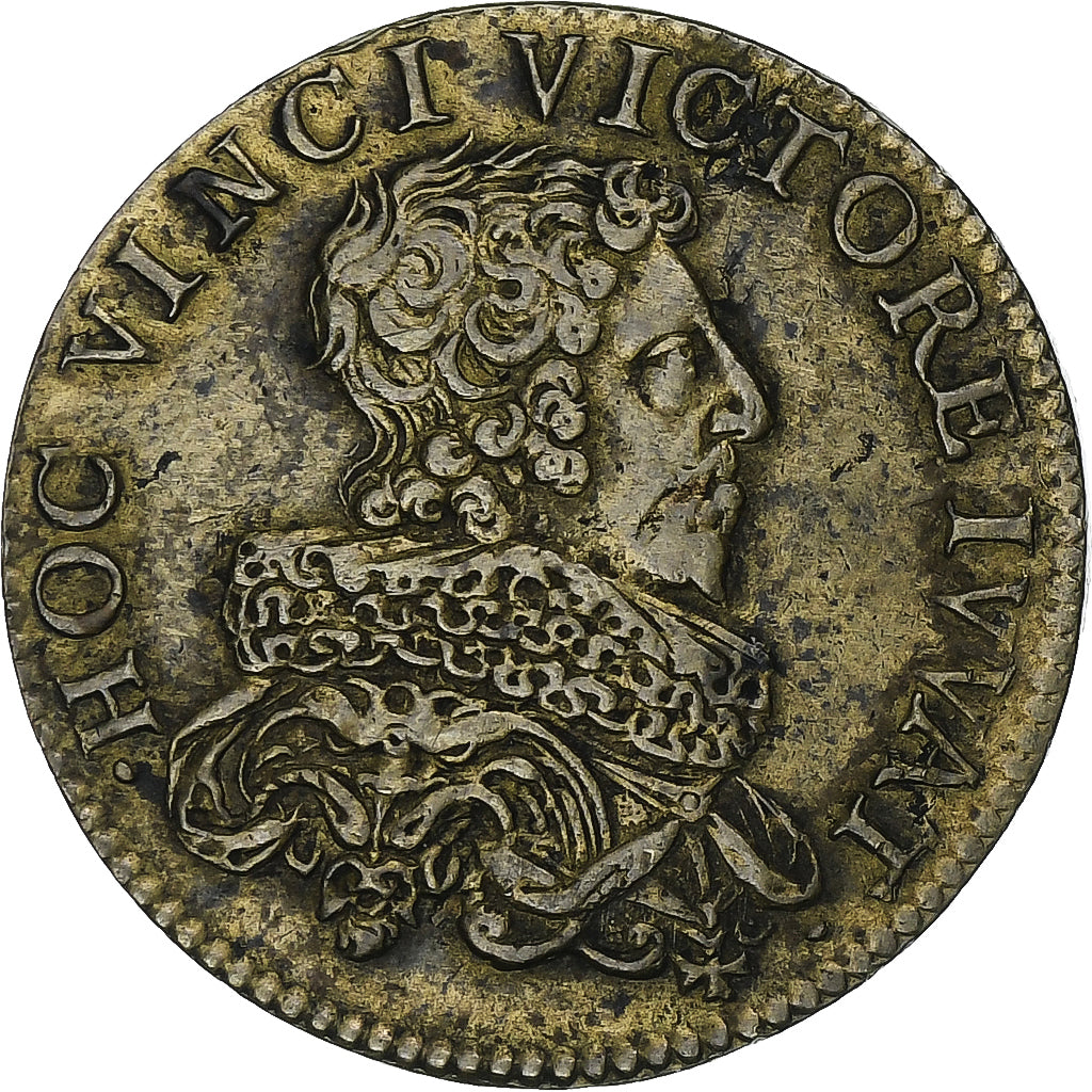 Frankreich, betaalpenning, Louis XIII, Messing, SS+, Feuardent:12269