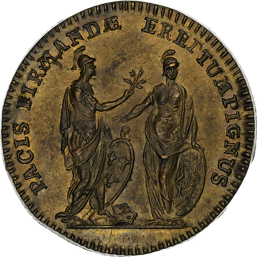 Francia, zeton, Louis XV, La prise de Fontarabie (pays Basque), Latón, EBC