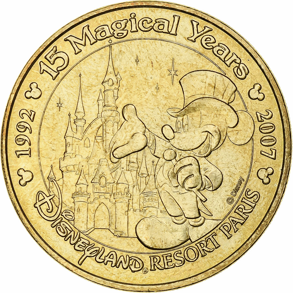 França, Tourist token, Disneyland Paris, 2007, MDP, Nordic gold, AU(55-58)