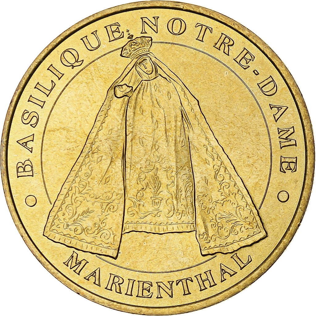 France, Jeton touristique, Basilique Notre-Dame, Marienthal, 2001, MDP, Or
