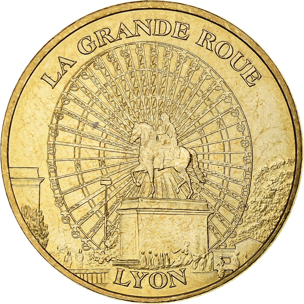 França, Tourist token, Grande roue de Lyon, 2008, MDP, Nordic gold, MS(60-62)