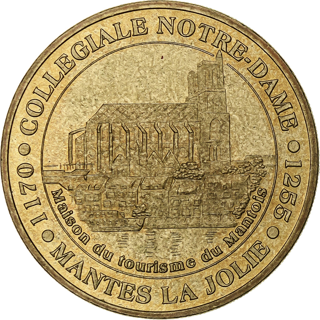 France, Tourist token, Collégiale de Mantes-la-Jolie, 2004, MDP, Nordic gold