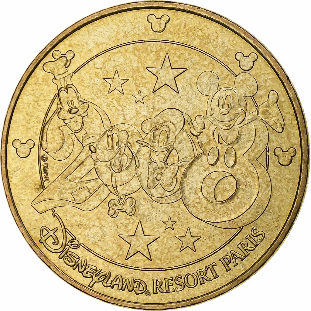 Frankreich, Tourist token, Disneyland Paris, 2008, MDP, Nordic gold, VZ
