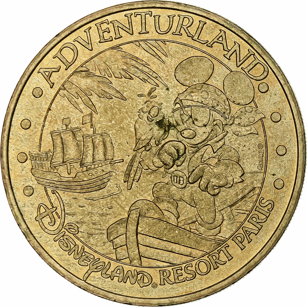 France, Jeton touristique, Disneyland Paris, 2004, MDP, Or nordique, SUP