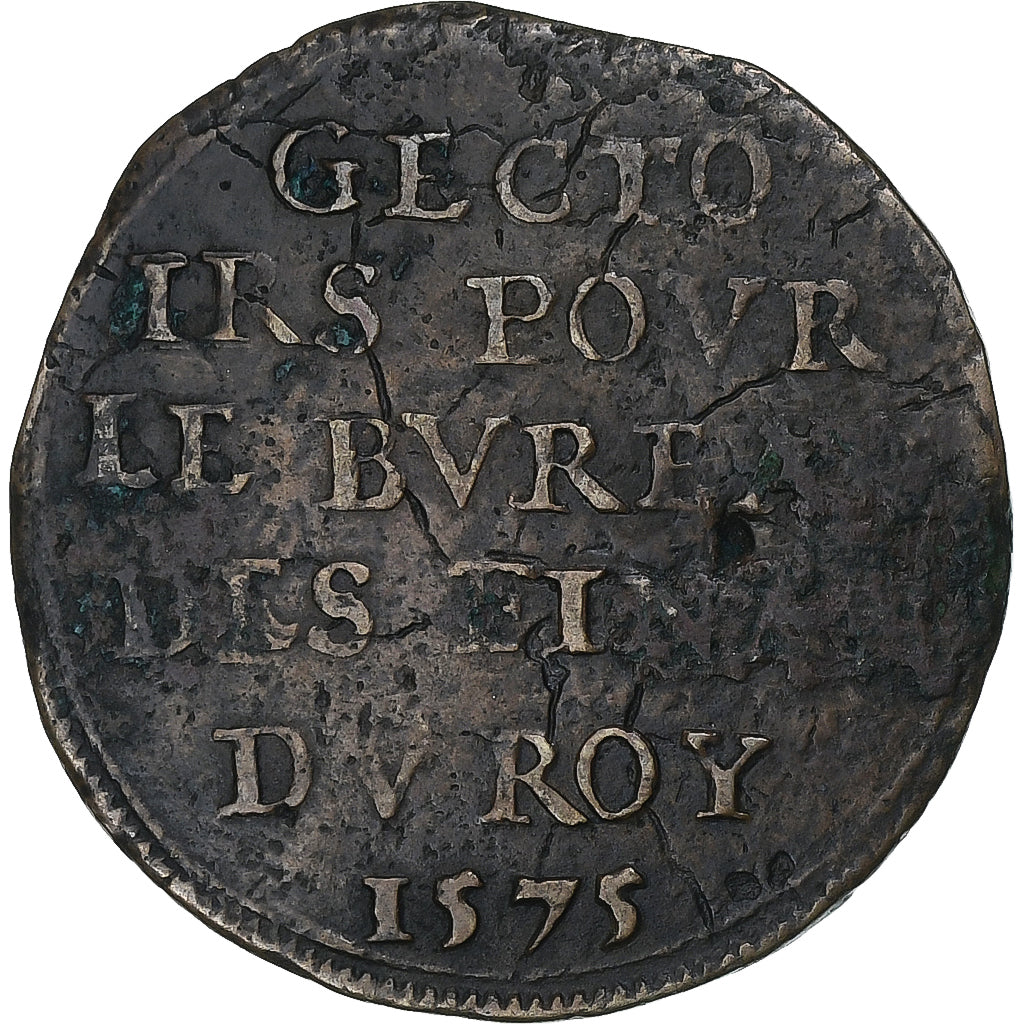 Lage Spaanse landen, Token, Charles Quint, Bureau des Finances, 1575, Koper, FR+