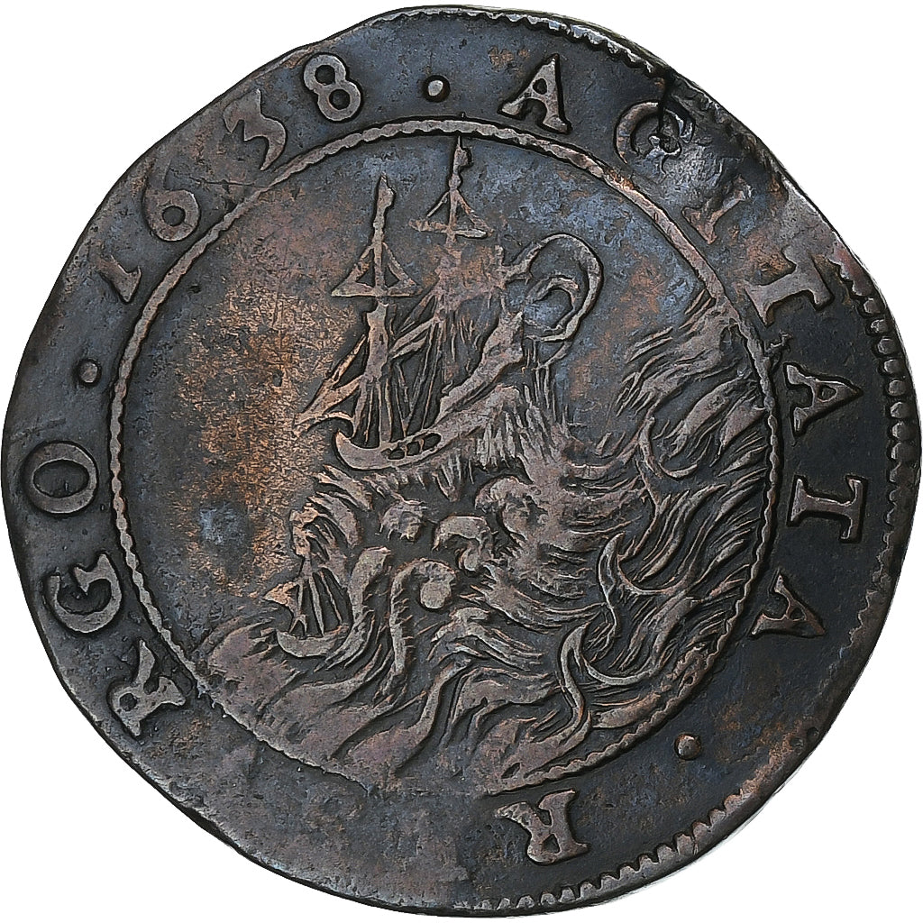 Spanische Niederlande, betaalpenning, Philip IV, 1638, Kupfer, SS