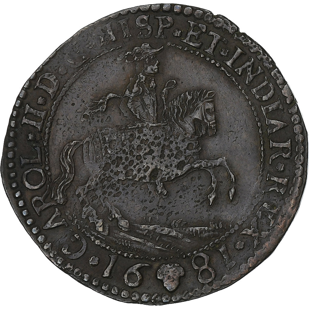 Spanish Netherlands, Token, Charles II, Alliance avec l’Angleterre, 1681