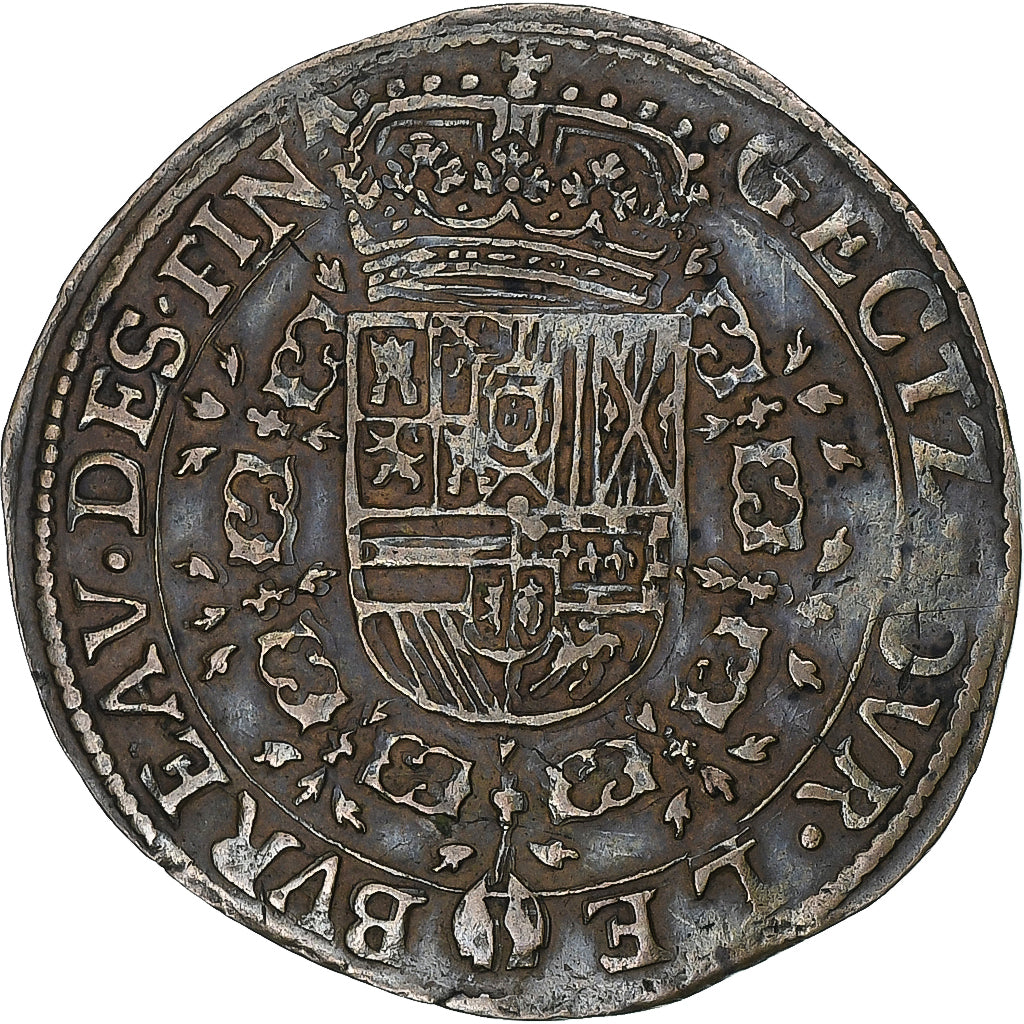Países Baixos Espanhóis, Token, Carlos II, Bureau des Finances, 1681, Anvers
