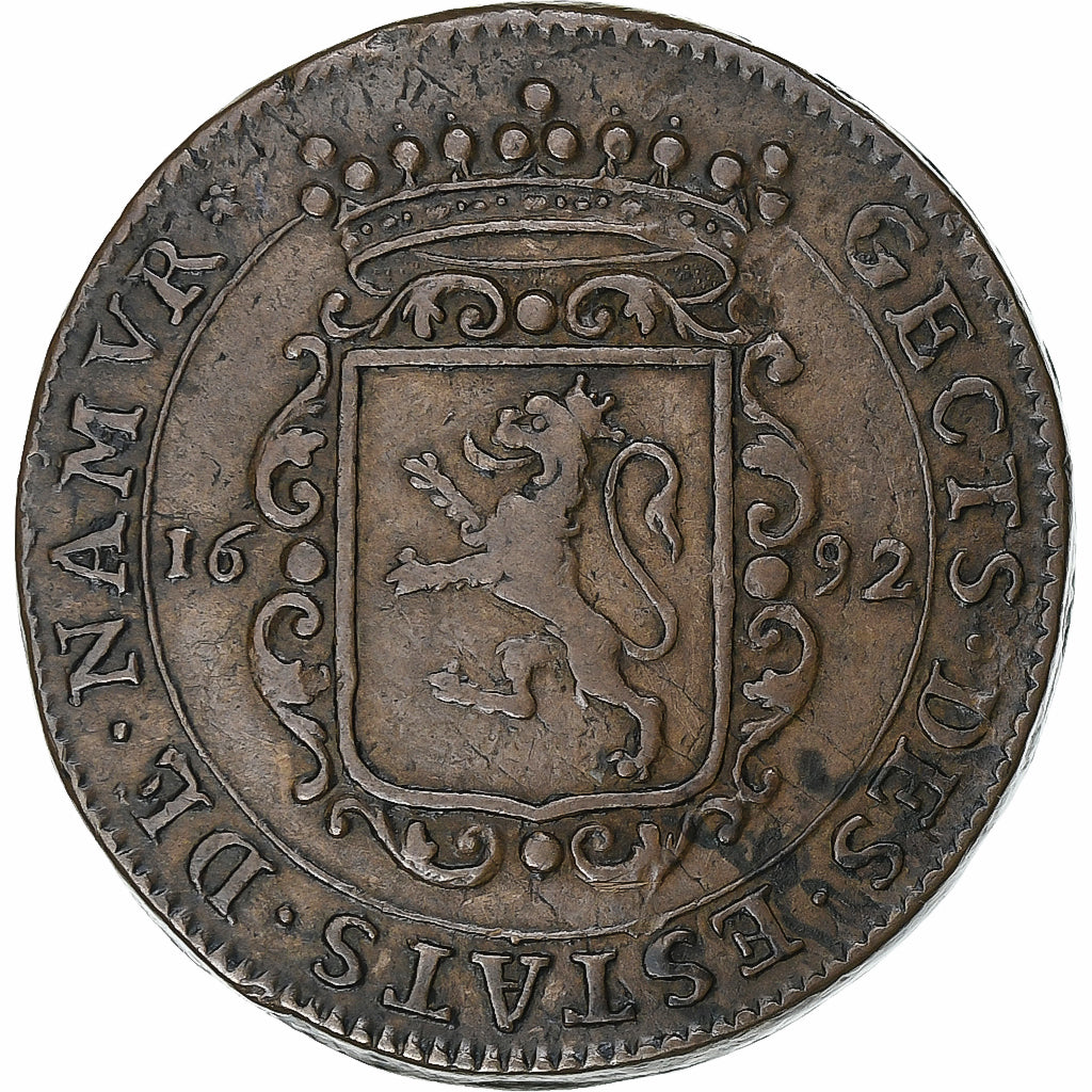 French Flanders, Token, Louis comte de Guiscard, États de Namur, 1692, Copper