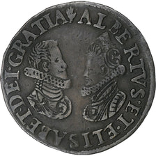 Spanische Niederlande, betaalpenning, Albert & Isabelle, 1609, Anvers, Kupfer
