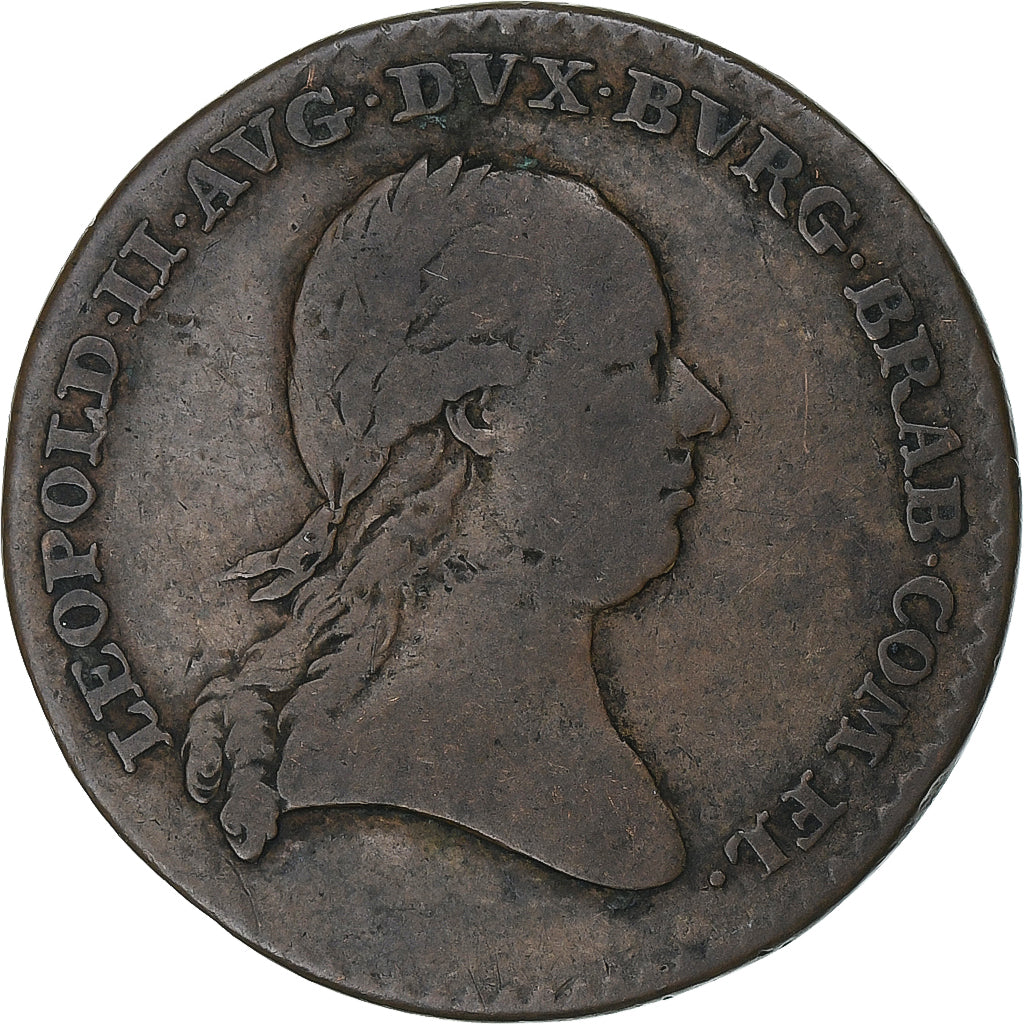 Austrian Netherlands, Token, Léopold II, Fidélité du peuple, 1791, Brussels