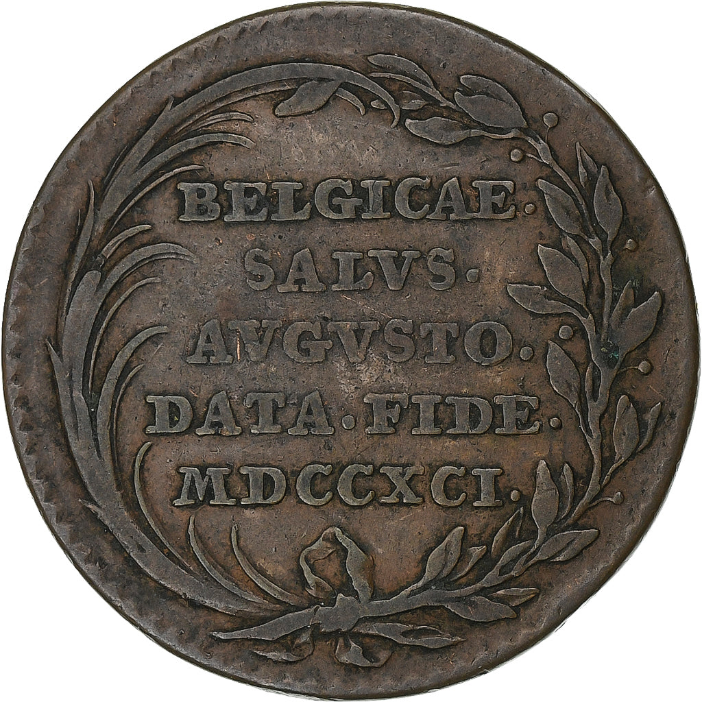 Austrian Netherlands, Token, Léopold II, Fidélité du peuple, 1791, Brussels