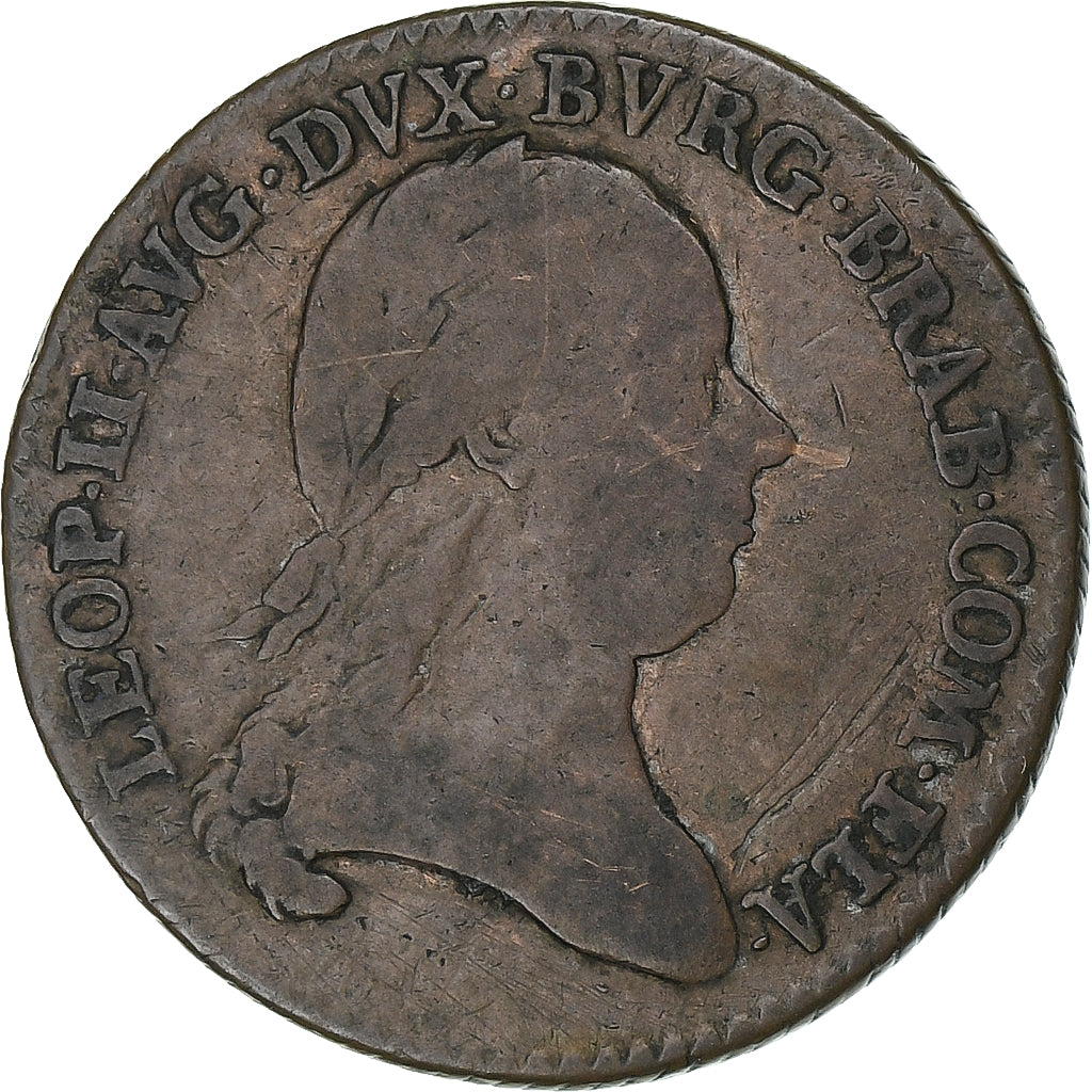 AUSTRIAN NETHERLANDS, betaalpenning, Léopold II, Fidélité du peuple, 1791