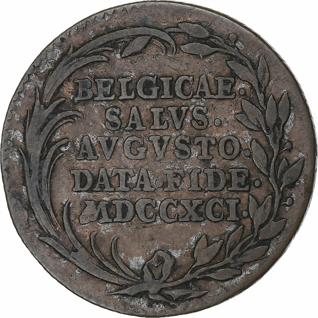 AUSTRIAN NETHERLANDS, betaalpenning, Léopold II, Fidélité du peuple, 1791