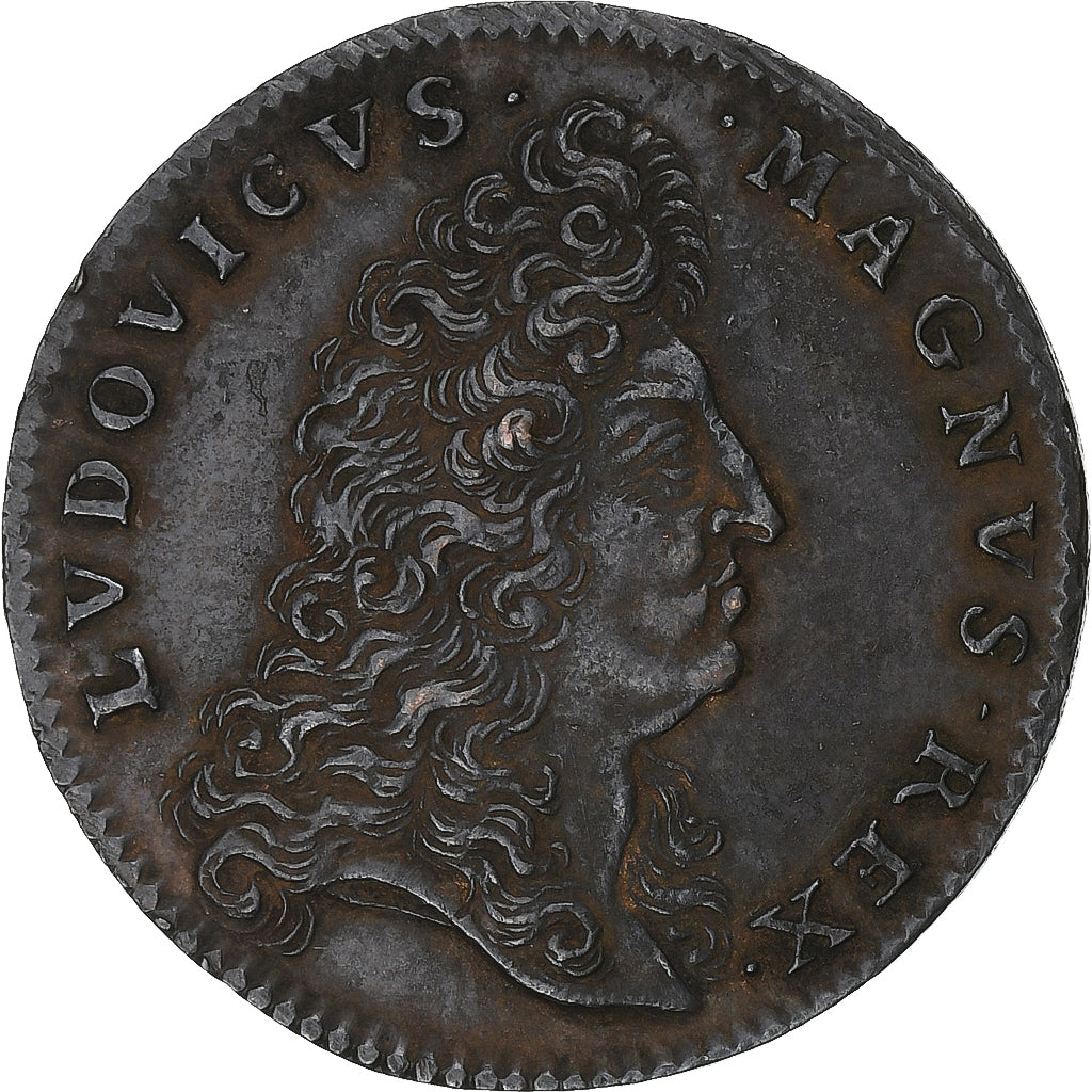 France, Token, Louis XIV, Hollande et Belgique, Copper, AU(50-53)