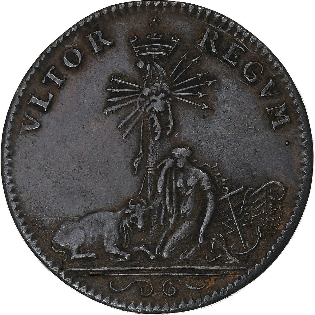 France, Token, Louis XIV, Hollande et Belgique, Copper, AU(50-53)
