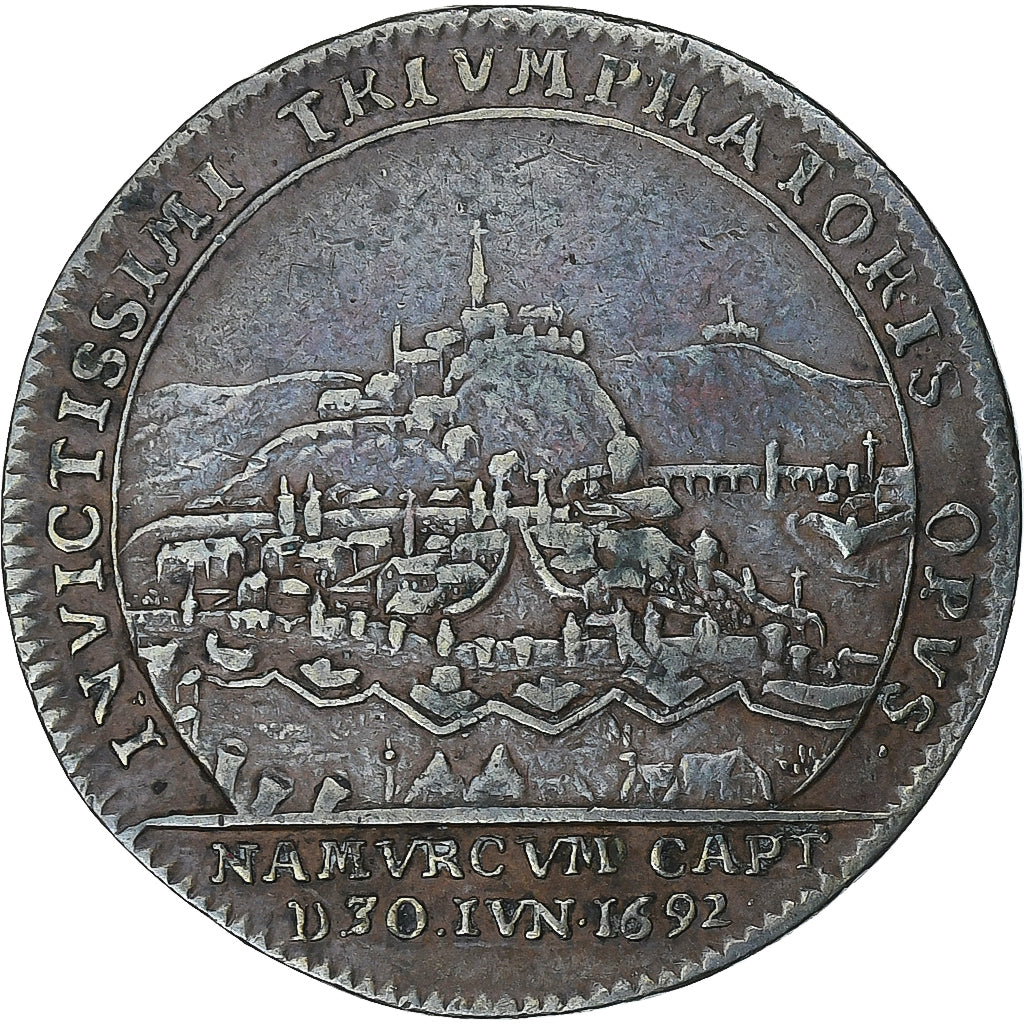 Frankreich, betaalpenning, Louis XIV, Prise de Namur, 1692, Kupfer, SS