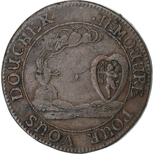 France, Love Token, Copper, EF(40-45), Feuardent:272