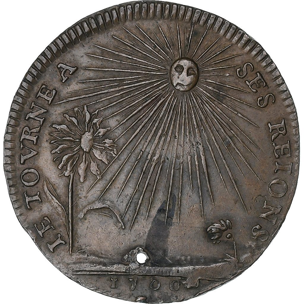 France, Token, 1700, Copper, EF(40-45), Feuardent:12819