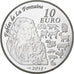 Francja, 10 Euro, La Fontaine/Année du serpent, Proof, 2013, Monnaie de Paris