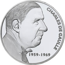 France, Medal, Charles De Gaulle, Silver, Proof, MS(65-70)