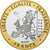 France, Medal, 15 ans de l'euro, 2014, Silver, proof, colourized, MS(65-70)