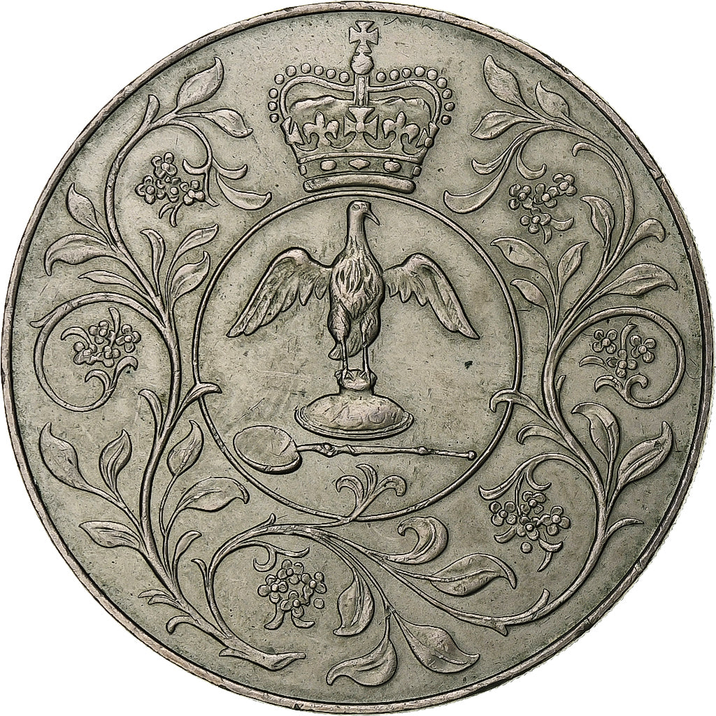 Reino Unido, Elizabeth II, 25 New Pence, Silver Jubilee, 1977, Llantrisant