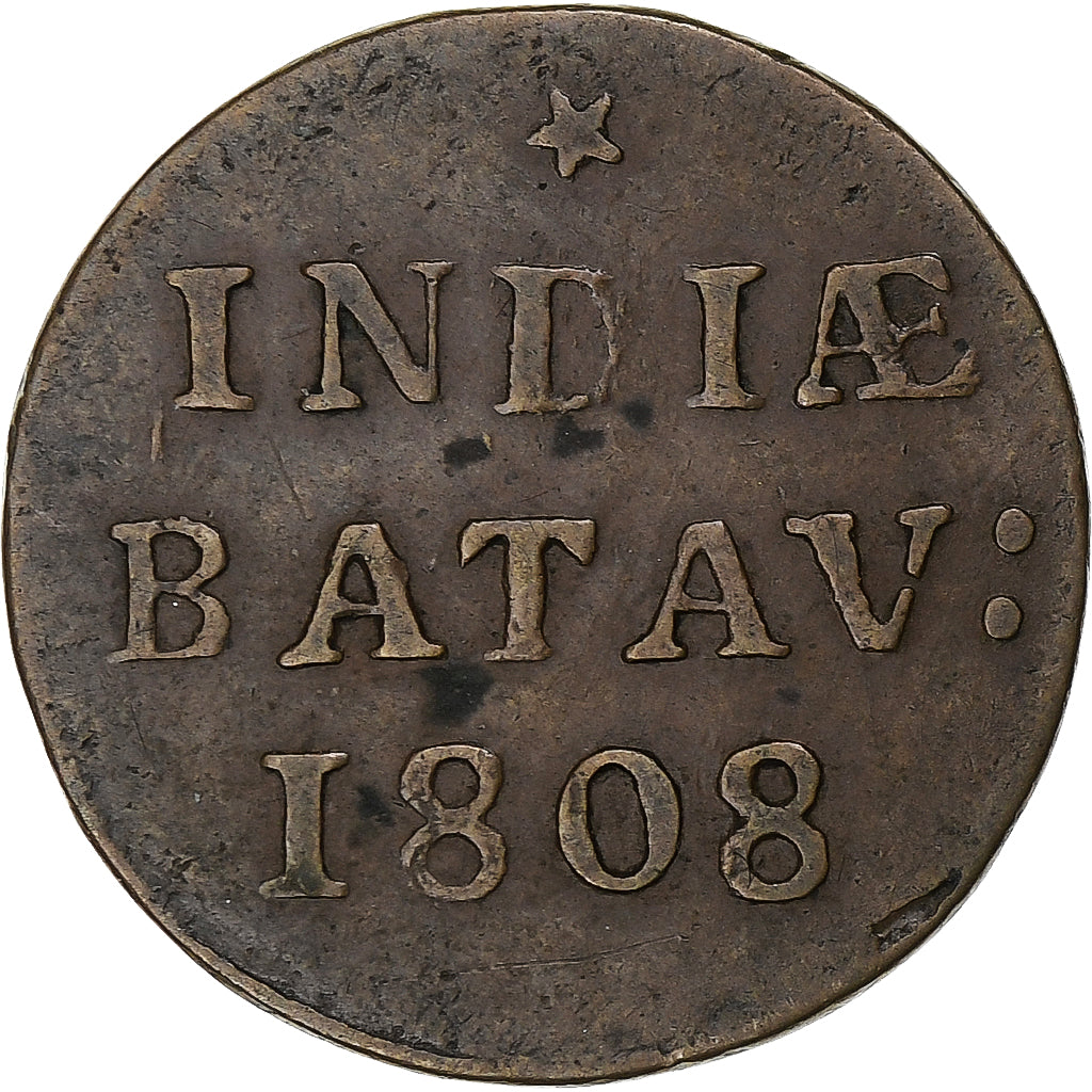 Netherlands East Indies, Duit, 1808, Dordrecht, Copper, EF(40-45)