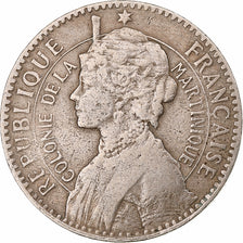 Martinica, Franc, 1897, Paris, Cupro Nickel, VF(30-35), KM:41