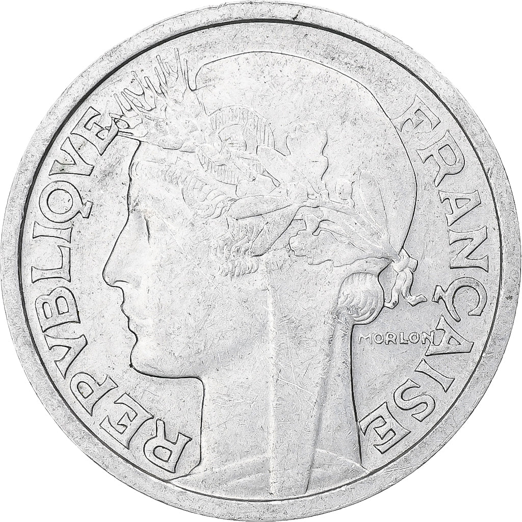 Francia, 2 Francs, Morlon, 1949, Paris, Alluminio, BB+, Gadoury:538a, KM:886a.1