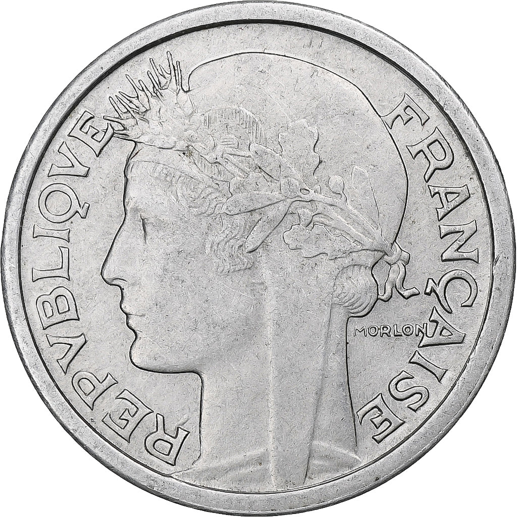 Francia, Franc, Morlon, 1944, Paris, Aluminio, MBC+, Gadoury:473a, KM:885a.1