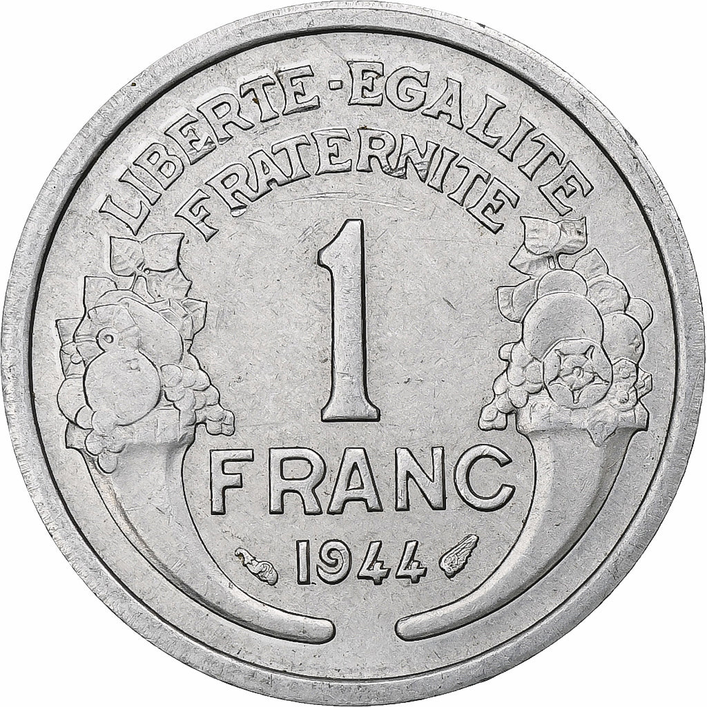 Francia, Franc, Morlon, 1944, Paris, Aluminio, MBC+, Gadoury:473a, KM:885a.1