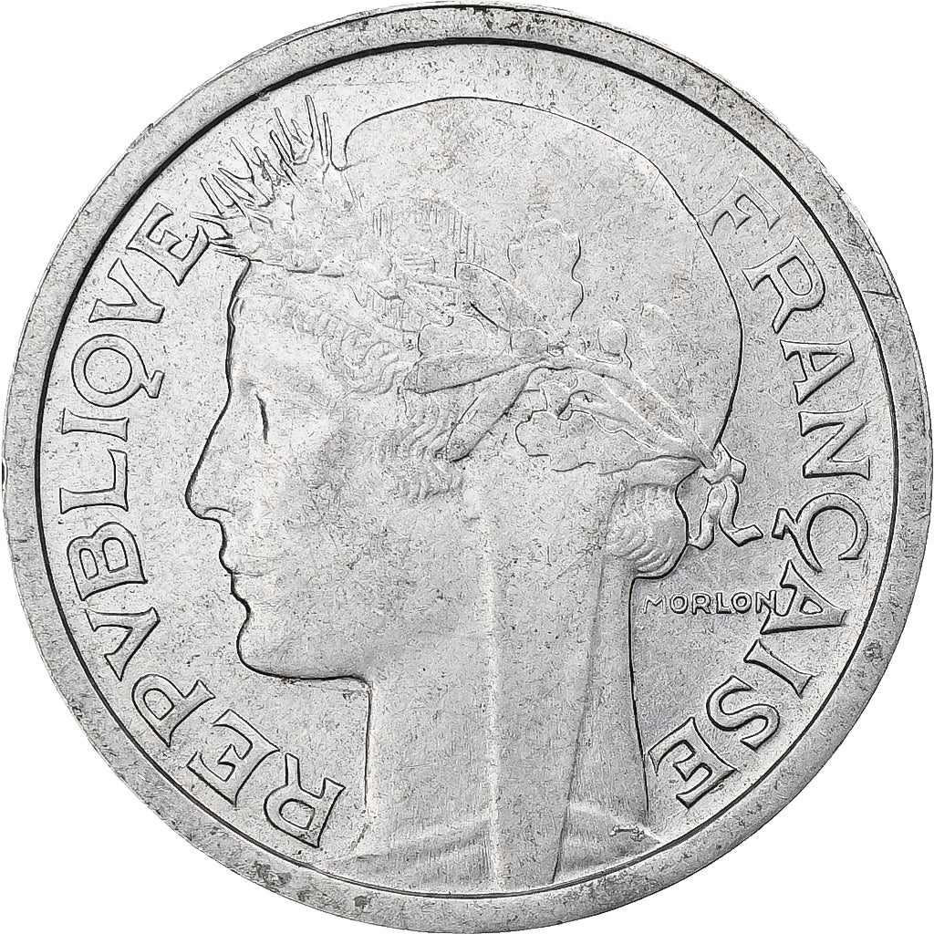 Francja, Franc, Morlon, 1945, Paris, Aluminium, AU(50-53), Gadoury:473a