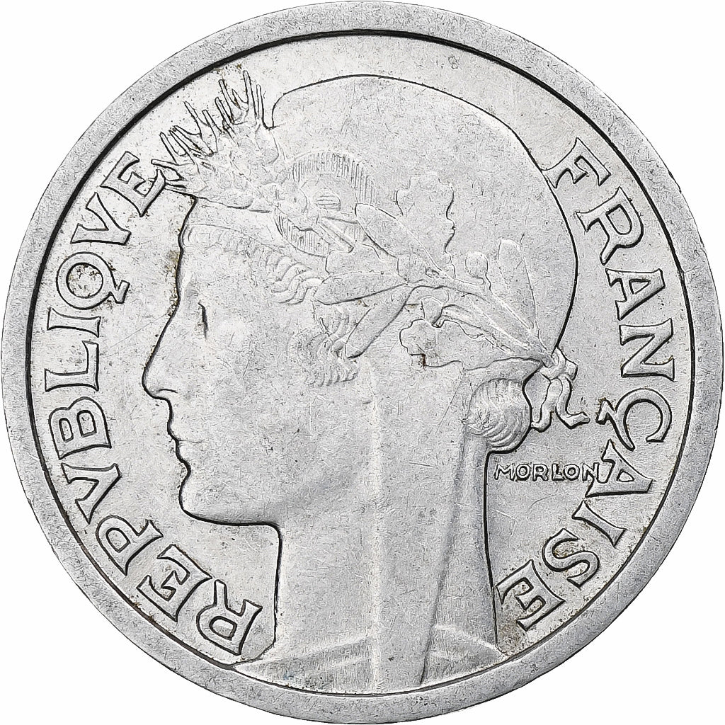 Francja, Franc, Morlon, 1945, Beaumont-Le-Roger, Aluminium, AU(55-58)