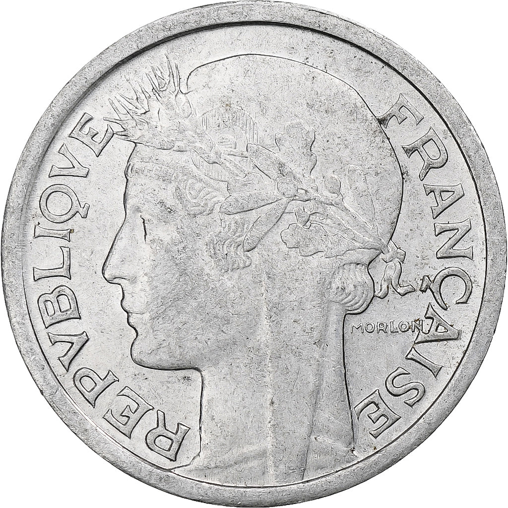 Francja, Franc, Morlon, 1946, Beaumont-Le-Roger, Aluminium, AU(50-53)