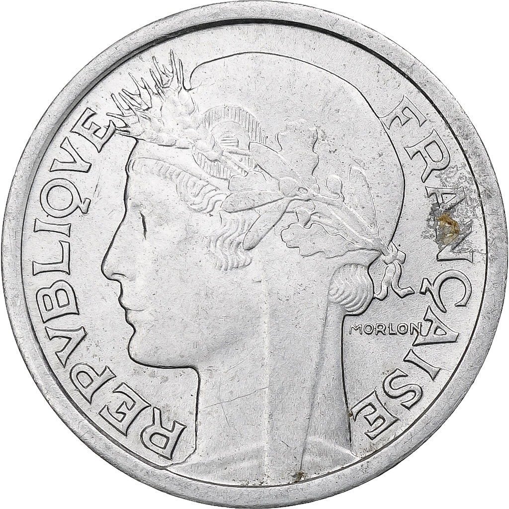 Francja, Franc, Morlon, 1947, Beaumont-Le-Roger, Aluminium, AU(55-58)