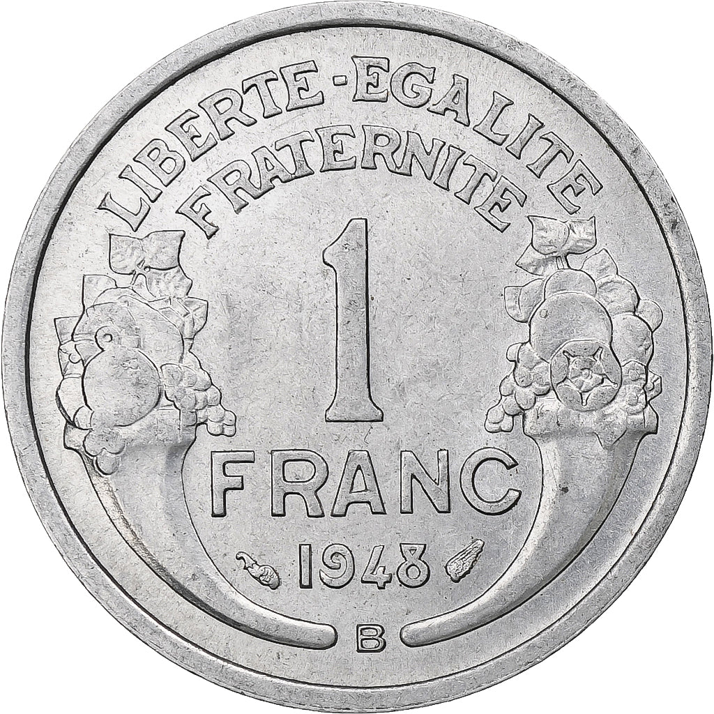 Francja, Franc, Morlon, 1948, Beaumont-Le-Roger, Aluminium, MS(60-62)