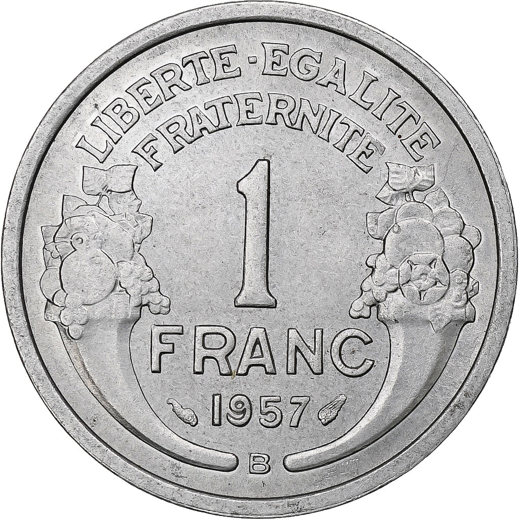 Francia, Franc, Morlon, 1957, Beaumont-Le-Roger, Aluminio, EBC+, Gadoury:473b
