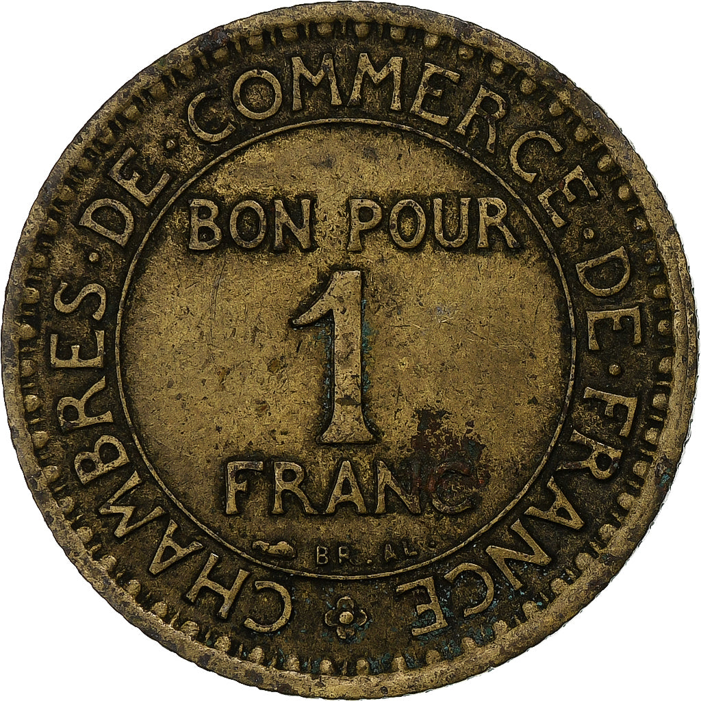 France, Franc, Chambre de commerce, 1920, Paris, Cupro-Aluminium, EF(40-45)