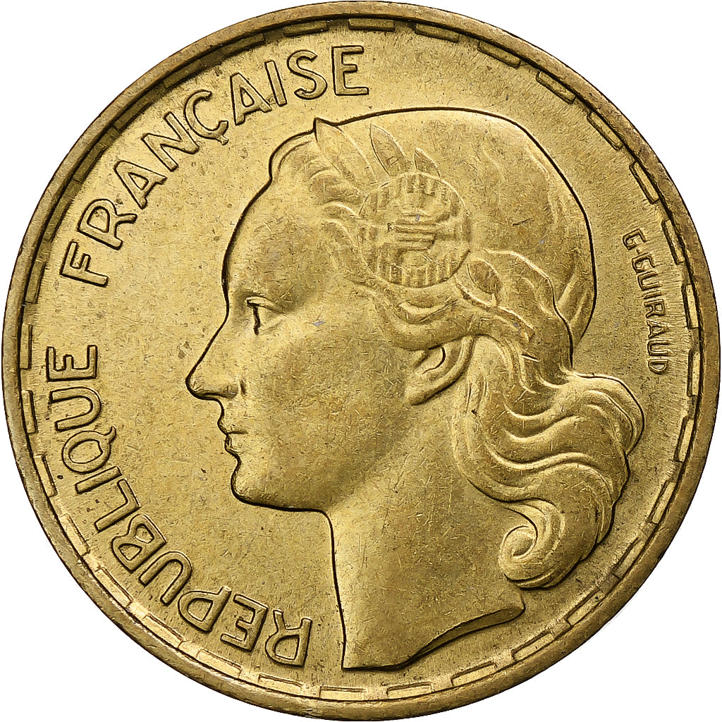 Frankrijk, 20 Francs, Guiraud, 1953, Paris, Cupro-Aluminium, PR, Gadoury:865