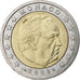 Monaco, Rainier III, 2 Euro, 2002, Monnaie de Paris, Bimetaliczny, AU(55-58)